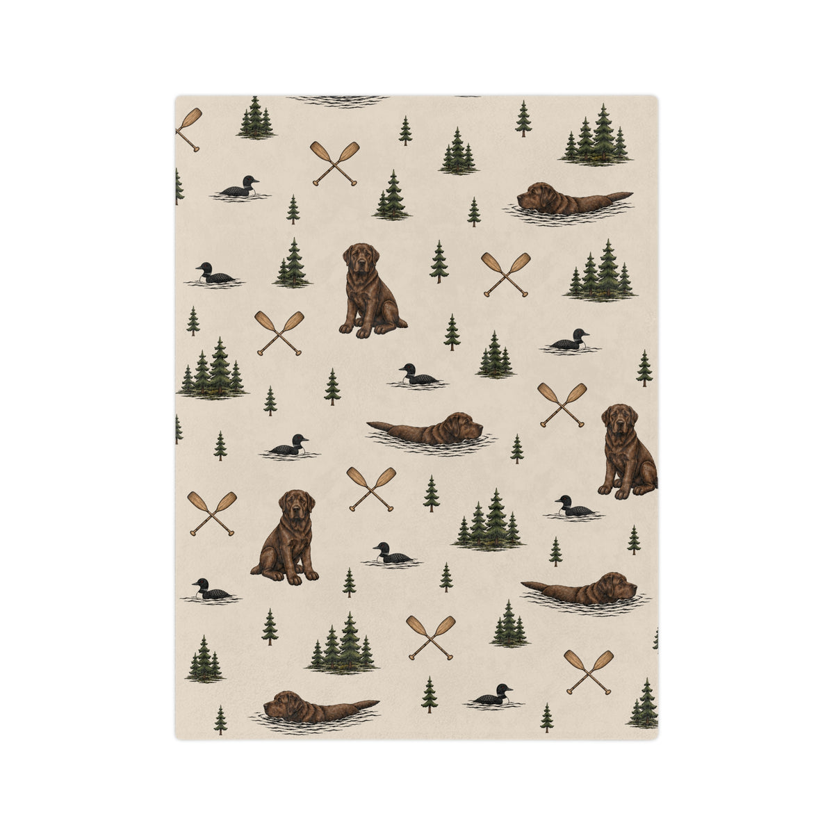 Cozy Cottage Blanket - Chocolate Labrador