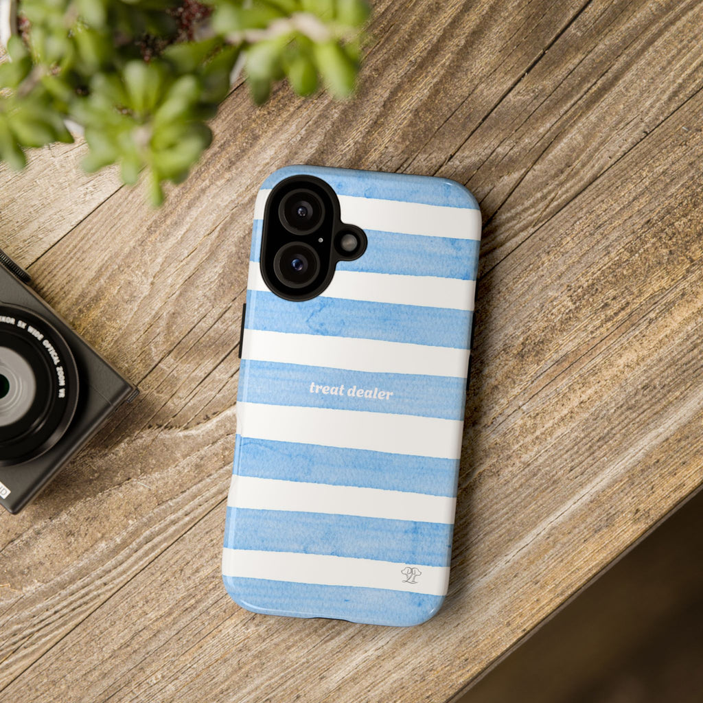 Treat Dealer - Blue Stripe phone case