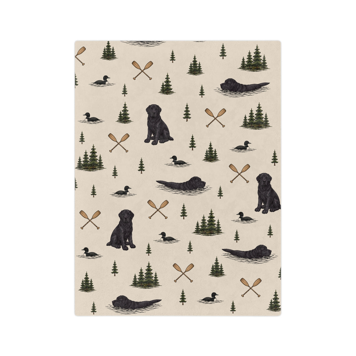 Cozy Cottage Blanket - Black Labrador
