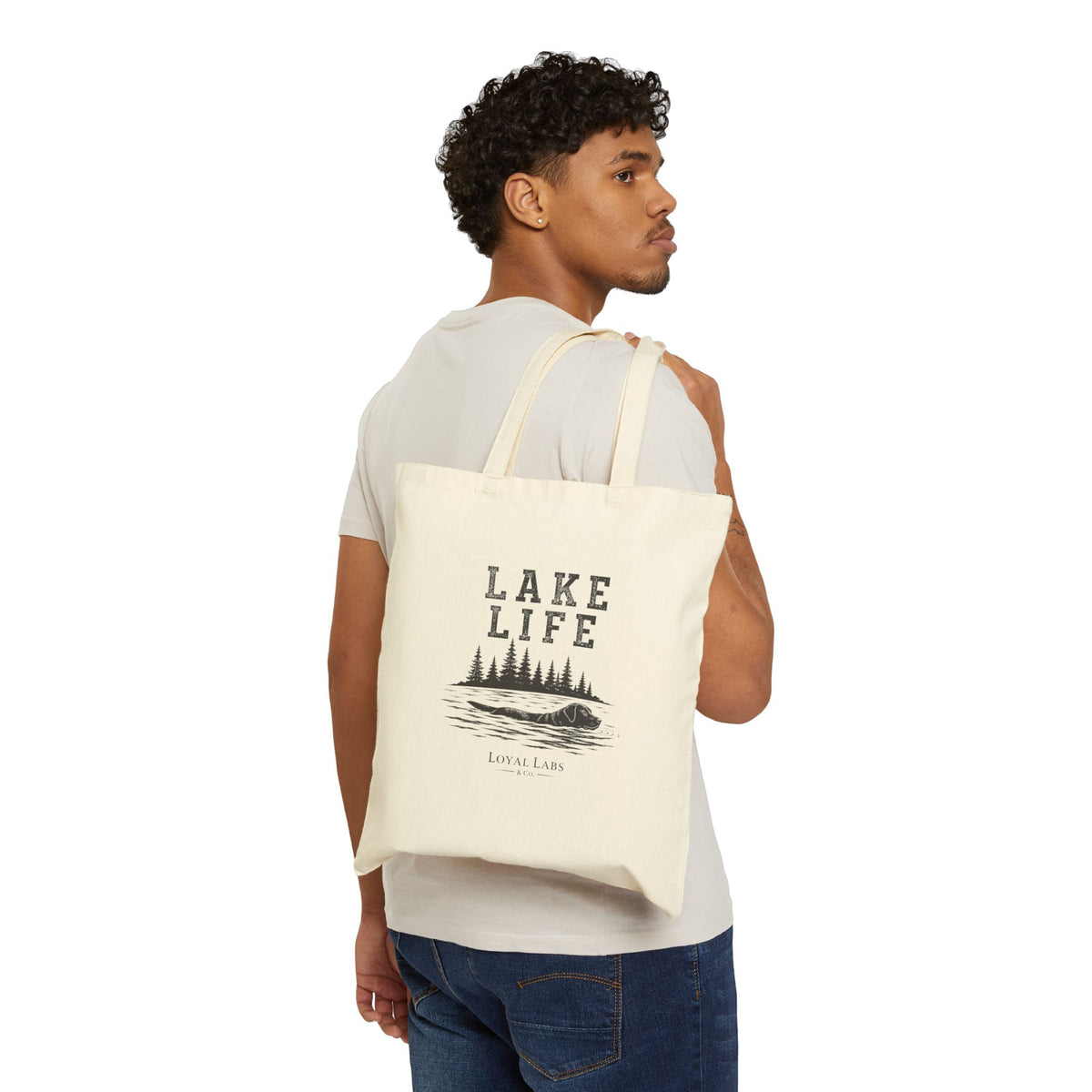 Lake Life Cotton Canvas Tote Bag
